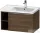 Duravit D-NEO 78,4*45,2 cm-es, 1 fiókos alsószekrény rozsdamentes acél színű fogantyúval, mosdó és csaptelep nélkül, matt sötét dió DE4257070210000