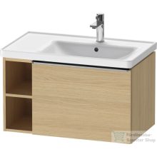   Duravit D-NEO 78,4*45,2 cm-es, 1 fiókos alsószekrény rozsdamentes acél színű fogantyúval, mosdó és csaptelep nélkül, natúr tölgy DE4257070300000