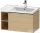Duravit D-NEO 78,4*45,2 cm-es, 1 fiókos alsószekrény rozsdamentes acél színű fogantyúval, mosdó és csaptelep nélkül, natúr tölgy DE4257070300000