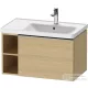 Duravit D-NEO 78,4*45,2 cm-es, 1 fiókos alsószekrény rozsdamentes acél színű fogantyúval, mosdó és csaptelep nélkül, natúr tölgy DE4257070300000