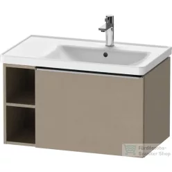   Duravit D-NEO 78,4*45,2 cm-es, 1 fiókos alsószekrény rozsdamentes acél színű fogantyúval, mosdó és csaptelep nélkül, matt len DE4257070750000