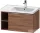 Duravit D-NEO 78,4*45,2 cm-es, 1 fiókos alsószekrény rozsdamentes acél színű fogantyúval, mosdó és csaptelep nélkül, matt dió DE4257070790000