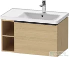 Duravit D-NEO 78,4*45,2 cm-es, 1 fiókos alsószekrény fekete színű fogantyúval, mosdó és csaptelep nélkül, natúr tölgy DE42570BD300000