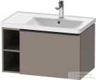 Duravit D-NEO 78,4*45,2 cm-es, 1 fiókos alsószekrény fekete színű fogantyúval, mosdó és csaptelep nélkül, matt bazalt DE42570BD430000