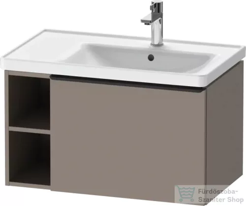 Duravit D-NEO 78,4*45,2 cm-es, 1 fiókos alsószekrény fekete színű fogantyúval, mosdó és csaptelep nélkül, matt bazalt DE42570BD430000