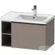 Duravit D-NEO 78,4*45,2 cm-es, 1 fiókos alsószekrény fekete színű fogantyúval, mosdó és csaptelep nélkül, matt bazalt DE42570BD430000