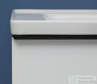 Duravit D-NEO 78,4*45,2 cm-es, 1 fiókos alsószekrény fekete színű fogantyúval, mosdó és csaptelep nélkül, matt bazalt DE42570BD430000