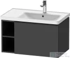 Duravit D-NEO 78,4*45,2 cm-es, 1 fiókos alsószekrény fekete színű fogantyúval, mosdó és csaptelep nélkül, matt grafit DE42570BD490000