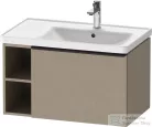 Duravit D-NEO 78,4*45,2 cm-es, 1 fiókos alsószekrény fekete színű fogantyúval, mosdó és csaptelep nélkül, matt len DE42570BD750000