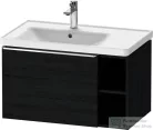 Duravit D-NEO 78,4x45,2 cm-es, 1 fiókos alsószekrény króm fogantyúval 236980 mosdóhoz, matt fekete tölgy DE4258010160000