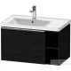 Duravit D-NEO 78,4x45,2 cm-es, 1 fiókos alsószekrény króm fogantyúval 236980 mosdóhoz, matt fekete tölgy DE4258010160000
