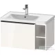 Duravit D-NEO 784x452 mm-es 1 fiókós,nyitott polcos függesztett szekrény 236980 mosdóhoz,White High Gloss Decor DE425802222