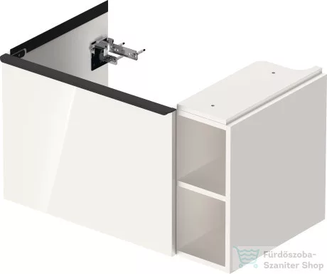Duravit D-NEO 784x452 mm-es 1 fiókós,nyitott polcos függesztett szekrény 236980 mosdóhoz,White High Gloss Decor DE425802222