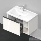 Duravit D-NEO 784x452 mm-es 1 fiókós,nyitott polcos függesztett szekrény 236980 mosdóhoz,White High Gloss Decor DE425802222