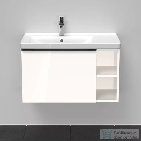 Duravit D-NEO 784x452 mm-es 1 fiókós,nyitott polcos függesztett szekrény 236980 mosdóhoz,White High Gloss Decor DE425802222