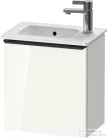 Duravit D-NEO 410x274 mm-es 1 ajtós,jobbos,függesztett szekrény 072343 mosdóhoz,White High Gloss Decor DE4259R2222