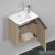 Duravit D-NEO 410x274 mm-es 1 ajtós,jobbos,függesztett szekrény 072343 mosdóhoz,Natural Oak DE4259R3030