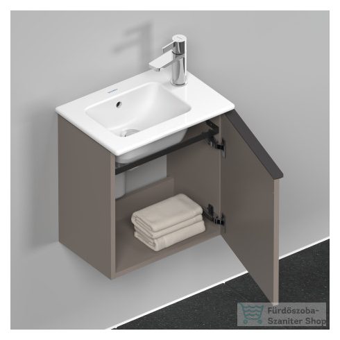 Duravit D-NEO 410x274 mm-es 1 ajtós,jobbos,függesztett szekrény 072343 mosdóhoz,Basalt Matt Decor DE4259R4343