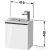 Duravit D-NEO 410x274 mm-es 1 ajtós,jobbos,függesztett szekrény 072343 mosdóhoz,Taupe Matt Decor DE4259R9191