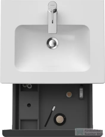Duravit D-NEO 510x402 mm-es 1 fiókos függesztett szekrény 233653XXX mosdóhoz,Graphite Matt Decor DE426004949
