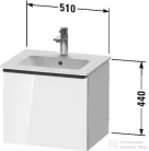 Duravit D-NEO 510x402 mm-es 1 fiókos függesztett szekrény 233653XXX mosdóhoz,Taupe Matt Decor DE426009191