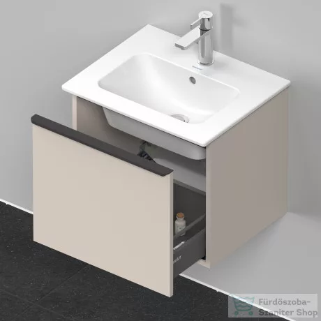 Duravit D-NEO 510x402 mm-es 1 fiókos függesztett szekrény 233653XXX mosdóhoz,Taupe Matt Decor DE426009191