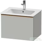 Duravit D-NEO 61x46,2 cm-es, 1 fiókos függesztett szekrény szálcsiszolt bronz fogantyúval, 233663XXX mosdóhoz, matt betonszürke DE4261004070000