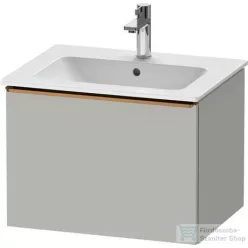   Duravit D-NEO 61x46,2 cm-es, 1 fiókos függesztett szekrény szálcsiszolt bronz fogantyúval, 233663XXX mosdóhoz, matt betonszürke DE4261004070000