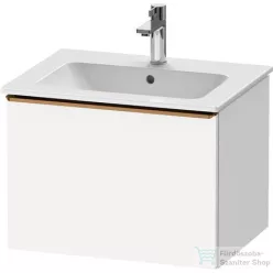   Duravit D-NEO 61x46,2 cm-es, 1 fiókos függesztett szekrény szálcsiszolt bronz fogantyúval, 233663XXX mosdóhoz, matt fehér DE4261004180000