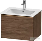 Duravit D-NEO 61x46,2 cm-es, 1 fiókos függesztett szekrény szálcsiszolt bronz fogantyúval, 233663XXX mosdóhoz, matt sötét dió DE4261004210000