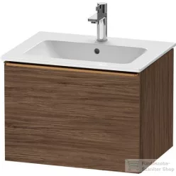   Duravit D-NEO 61x46,2 cm-es, 1 fiókos függesztett szekrény szálcsiszolt bronz fogantyúval, 233663XXX mosdóhoz, matt sötét dió DE4261004210000