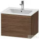 Duravit D-NEO 61x46,2 cm-es, 1 fiókos függesztett szekrény szálcsiszolt bronz fogantyúval, 233663XXX mosdóhoz, matt sötét dió DE4261004210000