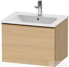 Duravit D-NEO 61x46,2 cm-es, 1 fiókos függesztett szekrény szálcsiszolt bronz fogantyúval, 233663XXX mosdóhoz, natúr tölgy DE4261004300000