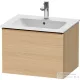 Duravit D-NEO 61x46,2 cm-es, 1 fiókos függesztett szekrény szálcsiszolt bronz fogantyúval, 233663XXX mosdóhoz, natúr tölgy DE4261004300000