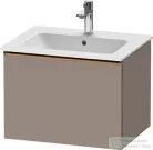 Duravit D-NEO 61x46,2 cm-es, 1 fiókos függesztett szekrény szálcsiszolt bronz fogantyúval, 233663XXX mosdóhoz, matt bazalt DE4261004430000
