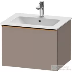   Duravit D-NEO 61x46,2 cm-es, 1 fiókos függesztett szekrény szálcsiszolt bronz fogantyúval, 233663XXX mosdóhoz, matt bazalt DE4261004430000
