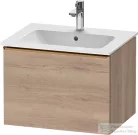 Duravit D-NEO 61x46,2 cm-es, 1 fiókos függesztett szekrény szálcsiszolt bronz fogantyúval, 233663XXX mosdóhoz, márványos tölgy DE4261004550000