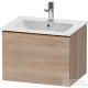 Duravit D-NEO 61x46,2 cm-es, 1 fiókos függesztett szekrény szálcsiszolt bronz fogantyúval, 233663XXX mosdóhoz, márványos tölgy DE4261004550000