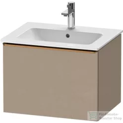   Duravit D-NEO 61x46,2 cm-es, 1 fiókos függesztett szekrény szálcsiszolt bronz fogantyúval, 233663XXX mosdóhoz, matt len DE4261004750000