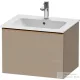 Duravit D-NEO 61x46,2 cm-es, 1 fiókos függesztett szekrény szálcsiszolt bronz fogantyúval, 233663XXX mosdóhoz, matt len DE4261004750000