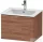 Duravit D-NEO 61x46,2 cm-es, 1 fiókos függesztett szekrény szálcsiszolt bronz fogantyúval, 233663XXX mosdóhoz, matt dió DE4261004790000