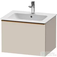   Duravit D-NEO 61x46,2 cm-es, 1 fiókos függesztett szekrény szálcsiszolt bronz fogantyúval, 233663XXX mosdóhoz, matt taupe DE4261004910000