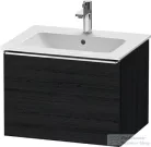 Duravit D-NEO 61x46,2 cm-es, 1 fiókos függesztett szekrény króm fogantyúval, 233663XXX mosdóhoz, matt fekete tölgy DE4261010160000