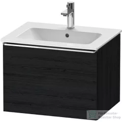   Duravit D-NEO 61x46,2 cm-es, 1 fiókos függesztett szekrény króm fogantyúval, 233663XXX mosdóhoz, matt fekete tölgy DE4261010160000