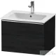 Duravit D-NEO 61x46,2 cm-es, 1 fiókos függesztett szekrény króm fogantyúval, 233663XXX mosdóhoz, matt fekete tölgy DE4261010160000
