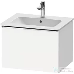   Duravit D-NEO 61x46,2 cm-es, 1 fiókos függesztett szekrény króm fogantyúval, 233663XXX mosdóhoz, matt fehér DE4261010180000