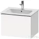 Duravit D-NEO 61x46,2 cm-es, 1 fiókos függesztett szekrény króm fogantyúval, 233663XXX mosdóhoz, matt fehér DE4261010180000