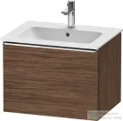 Duravit D-NEO 61x46,2 cm-es, 1 fiókos függesztett szekrény króm fogantyúval, 233663XXX mosdóhoz, matt sötét dió DE4261010210000