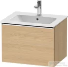 Duravit D-NEO 61x46,2 cm-es, 1 fiókos függesztett szekrény króm fogantyúval, 233663XXX mosdóhoz, natúr tölgy DE4261010300000