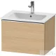 Duravit D-NEO 61x46,2 cm-es, 1 fiókos függesztett szekrény króm fogantyúval, 233663XXX mosdóhoz, natúr tölgy DE4261010300000